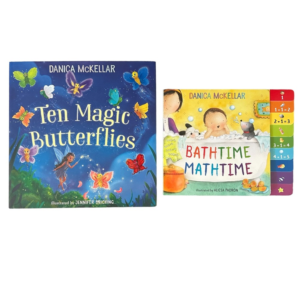 Danica McKellar Math Books Bathtime Mathtime & Ten Magic Butterflies